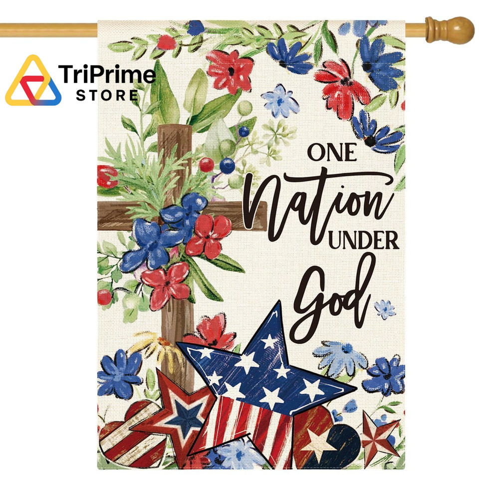AVOIN colorlife Memorial Day Patriotic 4th of July House Size-28 x 40&Prime;, 4TH