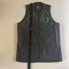 Nike Oregon Ducks Vest Men MED Mesh Lined Shiny Woven Full Zip College Football
