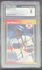 Jim Rice Authentic Autograph & High Graded Rookie Card