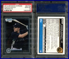 PSA 10 2010 Bowman Chrome Prospects #BCP89A Dustin Ackley RC Seattle Mariners