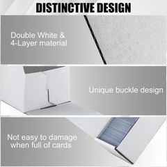 Trading Card Storage Box, 10-Pack 1100 Count White Corrugated Cardboard Bulk Spo