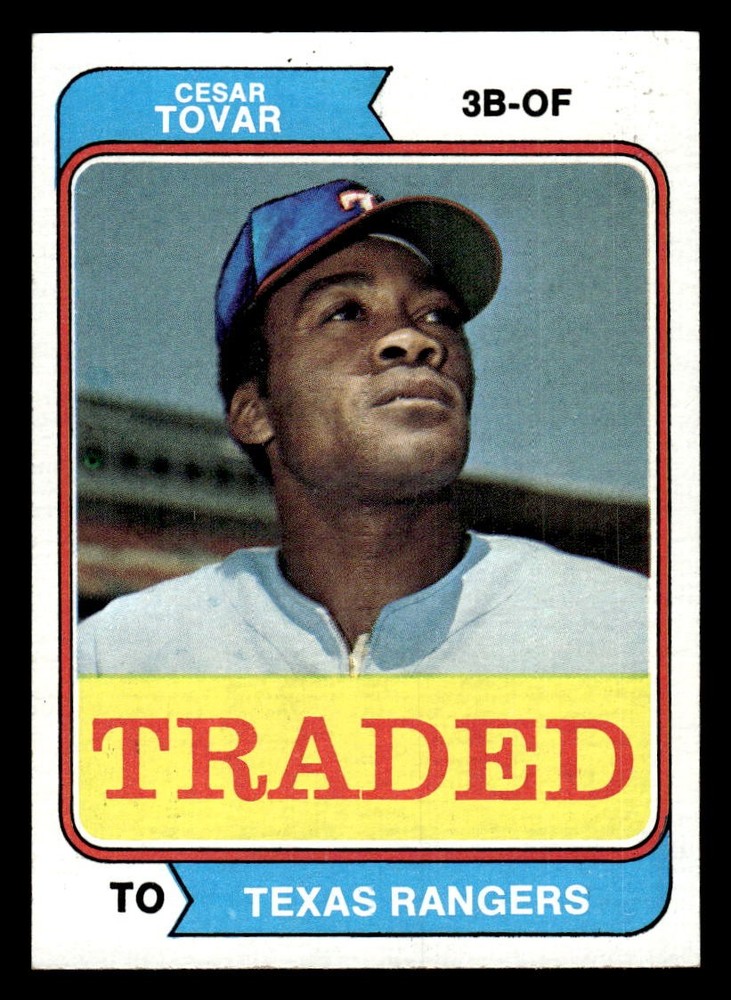 1974 Topps Traded Baseball Cesar Tovar #538T NM/MT Texas Rangers