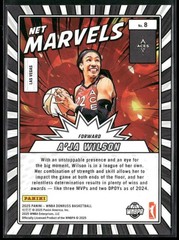 2025 Donruss WNBA #8 A&rsquo;ja Wilson Net Marvels Orange Laser #/399