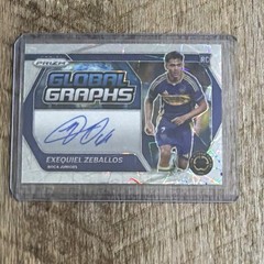 2025 Panini Prizm Exequiel Zeballos ROOKIE CARD Global Graphs Auto Boca Juniors