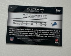 2025 Topps Chrome Black Blue Wave Refractors #37 Jahmyr Gibbs /150 #X314