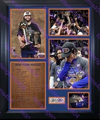 Framed NY Knicks 2025-2026 NBA Finals Jalen Brunson Facsimile Auto 8&Prime;x10&Prime; Photo