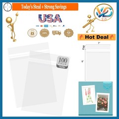 7×9 Inches Crystal Clear Archival Sleeves 100 Pack for Photos & Artwork