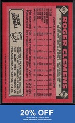 Roger Clemens 1986 Topps #661 Boston Red Sox