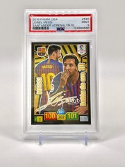 LIONEL MESSI 2018 Panini FC Barcelona Balon De Oro 10 Autografo PSA 9 Auto Mint