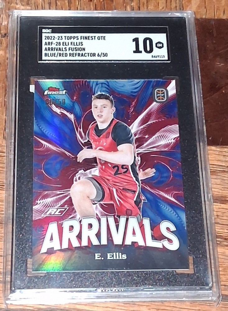 2022-23 Topps Finest OTE Eli Ellis Blue/Red Refractor Serial #d /50 SGC 10 POP 1