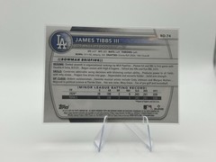 2025 Bowman Draft #BD-74 James Tibbs III Los Angeles Dodgers
