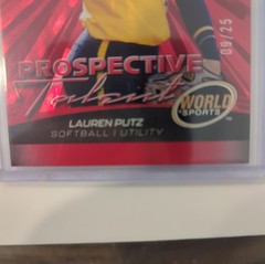 2026 Upper Deck World of Sports Lauren Putz Prospective Talent Outburst Red /25