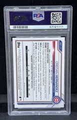 2021 Bowman Chrome Cristian Hernandez Blue PAR REF /150 MINT PSA 9 #BCP-171 CUBS