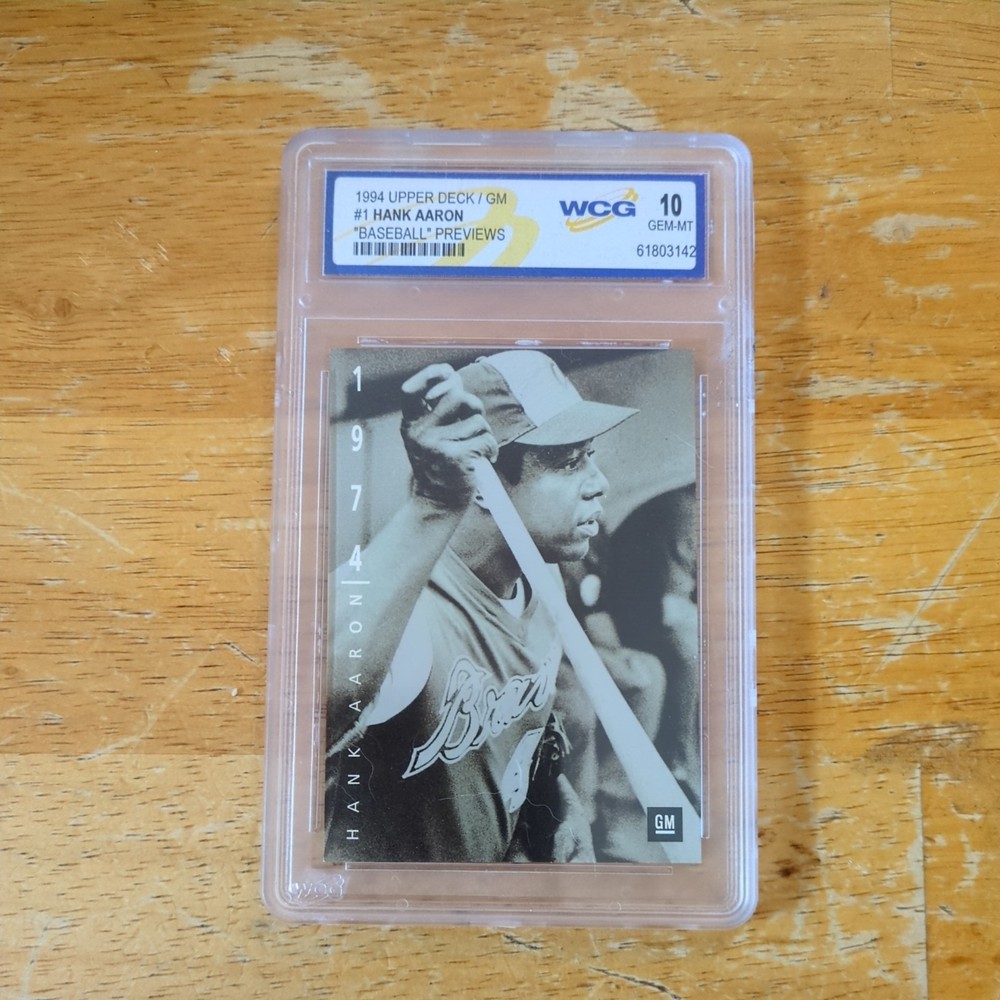 1994 UD GM #1 Hank Aaron Baseball Previews WCG 10 Gem Mint Atlanta Braves HOF.