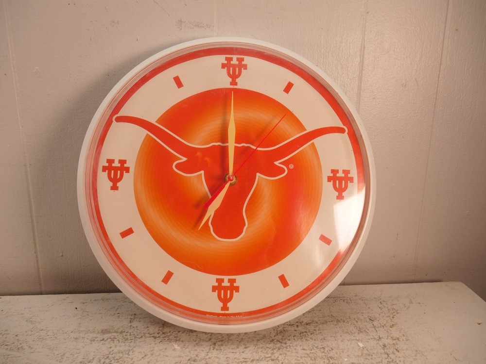 Texas Longhorns Logo Battery Wall Clock TESTED