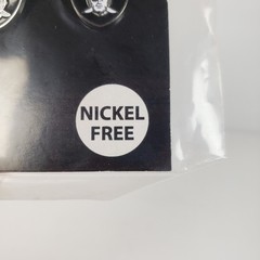 NFL Las Vegas Raiders Womens Black Silver Nickel Free Jewelry Earrings
