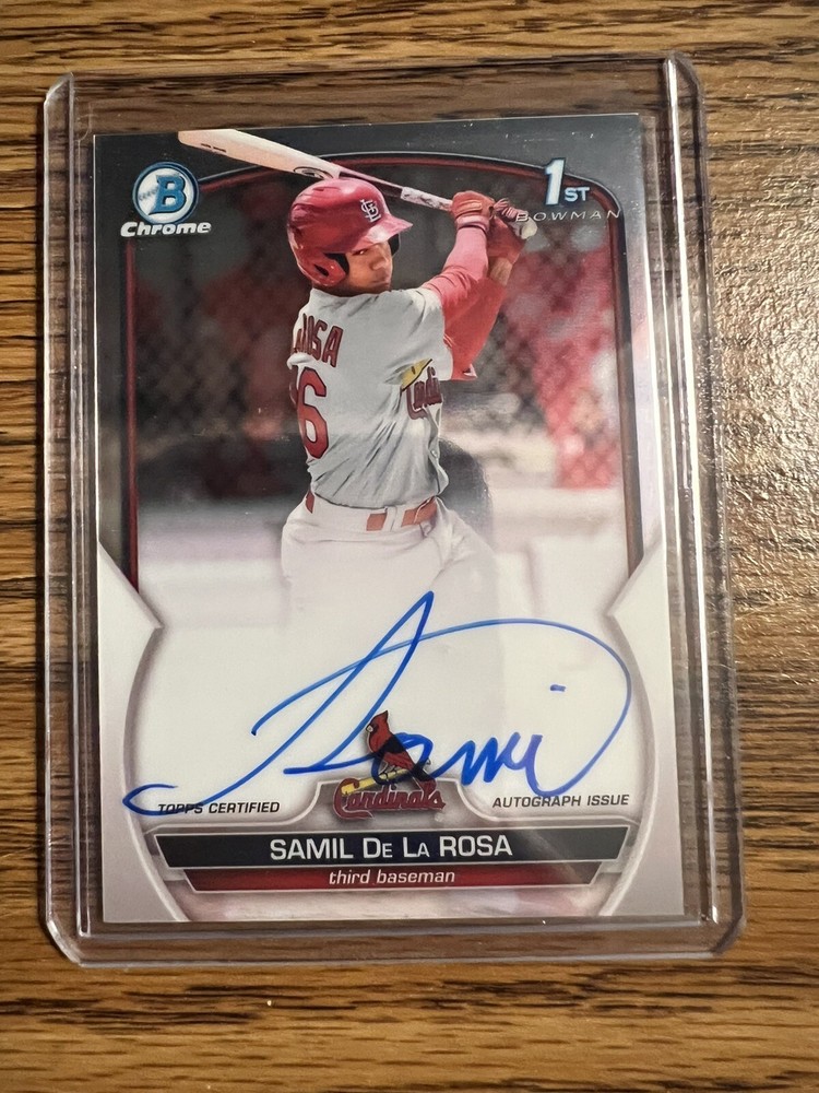 2023 Bowman Chrome Samil De La Rosa 1st Bowman Base Auto #CPA-SD Cardinals