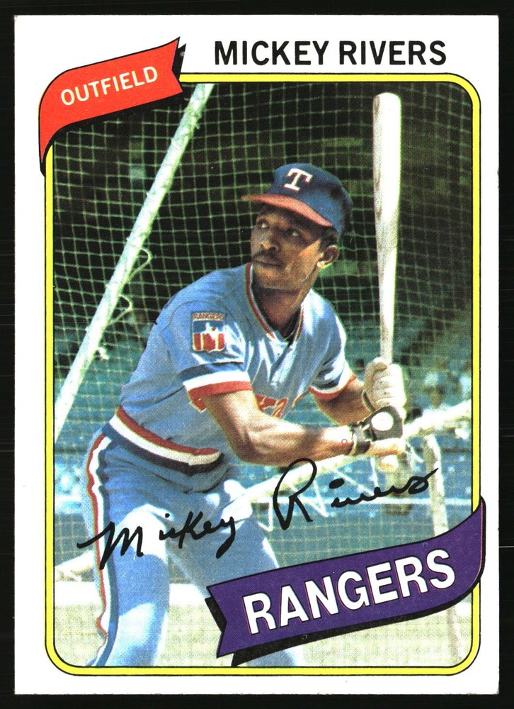 1980 Topps #485 Mickey Rivers Free Shipping
