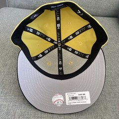 Seattle Mariners New Era Black And Yellow Hat Size 7 3/8