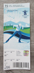2010 Vancouver Winter Olympics Cross Country Skiing Competition Ticket