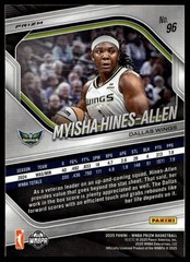 2025 Panini Prizm WNBA #96 Myisha Hines-Allen Blue Velocity Prizms