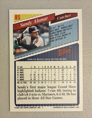 1993 Topps Gold Sandy Alomar Baseball Card #85