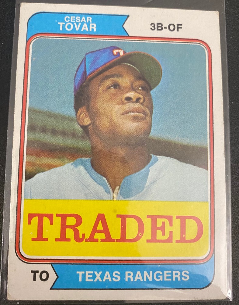 1974 Topps – Traded Cesar Tovar #538T – Texas Rangers – EXT