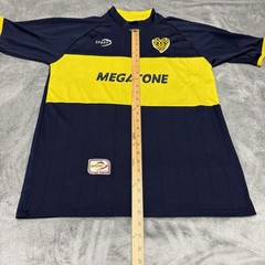 Sport Boca Juniors Soccer Jersey XL Navy Yellow Megatone Soccer Team Shirt