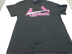St Louis Cardinals Black Soft As A Grape T Shirt Size Adult Medium
