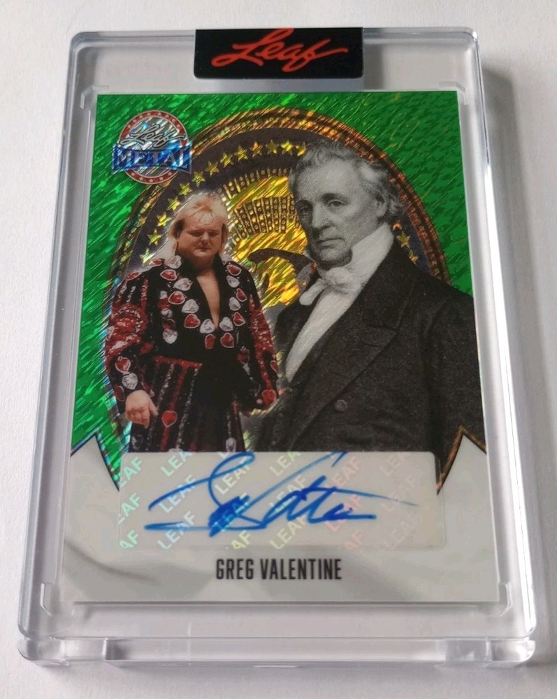 Greg Valentine 2026 Leaf President&rsquo;s Day Auto Green Shimmer James Buchanan 1/1