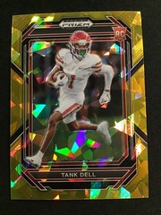 2023 Panini Prizm Draft Picks #148 Tank Dell Prizms Gold Ice