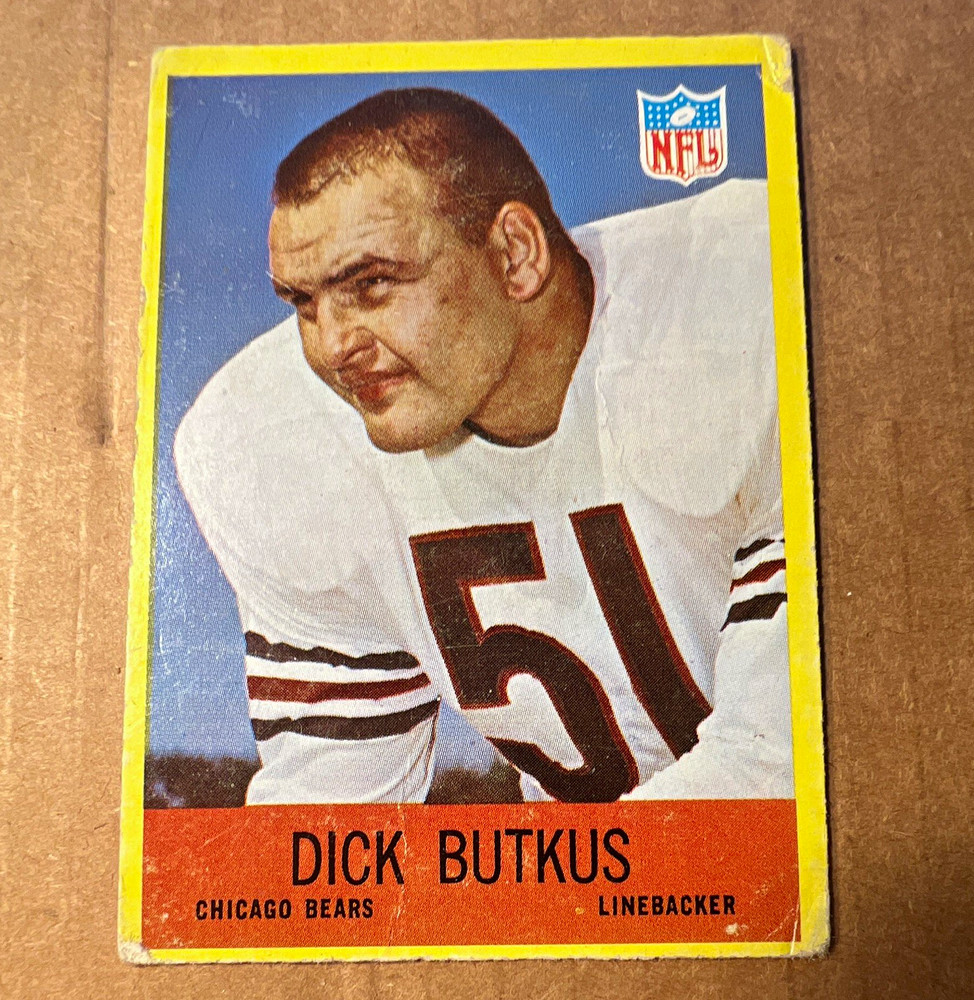 Philadelphia Gum 1967 Dick Butkus Chicago Bears Scratch-Off Card #28