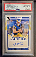 2024 Donruss #SMA-SBE Stetson Bennett IV Signature Marks Auto Rams PSA 10/10