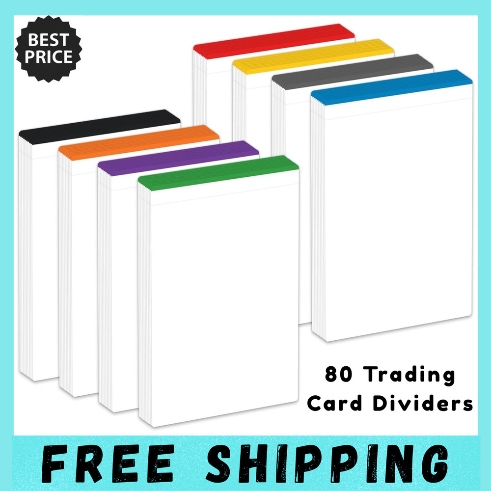 80 Trading Card Dividers for Storage Boxes MTG TCG Baseball Sports Cards New
