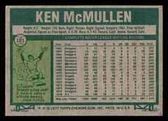 1977 Topps Ken McMullen #181 – Oakland Athletics