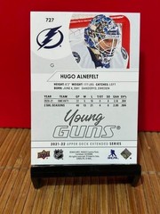 2021-22 Upper Deck #727 Hugo Alnefelt Young Guns