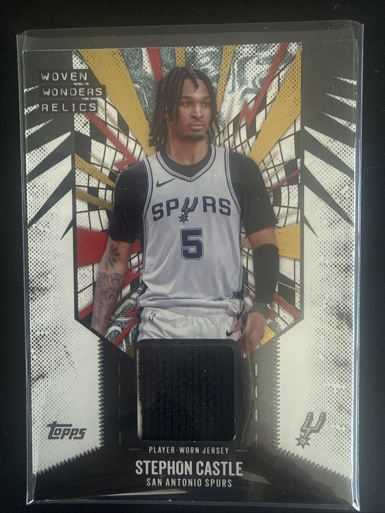 2025-26 Topps – Woven Wonders Relics Stephon Castle #WW-SC (MEM)