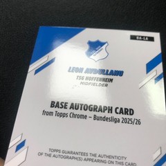 2025-26 Topps Chrome Bundesliga Auto Leon Avdullahu RC Purple Refractor /75