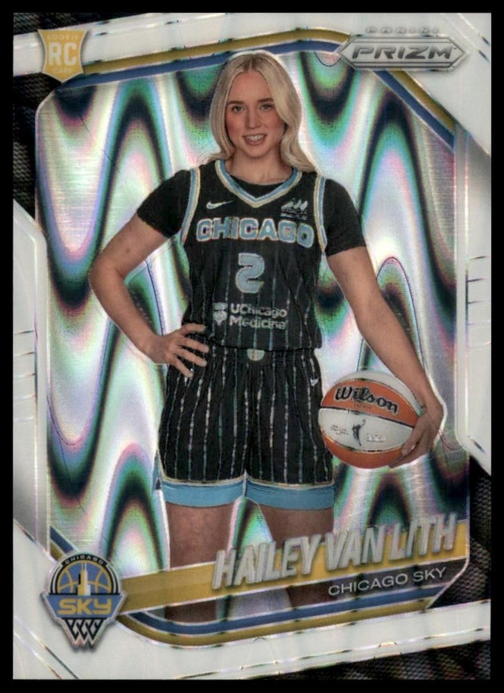 2025 Panini Prizm WNBA #139 Hailey Van Lith White Seismic Prizms
