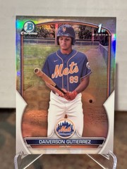 2023 Bowman Chrome Refractor /499 DAIVERSON GUTIERREZ Mets #BCP154