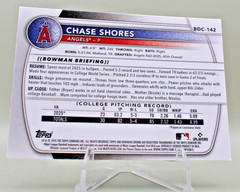 2025 Bowman Draft Chrome – Chase Shores #BDC-142 Angels