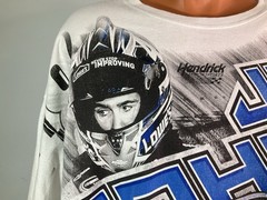 HENDRICK MOTORSPORTS Jimmy Johnson 48 Blue, Black White Tee. Sz 3XL. Good Cond.