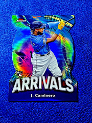 2024 Topps Finest Arrivals Junior Caminero Rookie Die-Cut /125 Refractor RC MINT