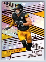 2025 Panini Revolution #93 T.J. Watt Red Astro Pittsburgh Steelers