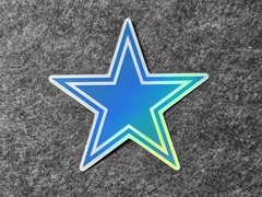Dallas Cowboys Inspired Logo NFL Holographic Vinyl Decal/Sticker 2 inches
