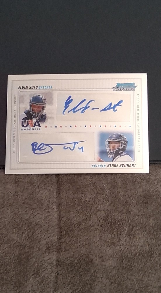 2010 Bowman Chrome – USA Dual Autographs Blake Swihart, Elvin Soto #USADA-2 /500