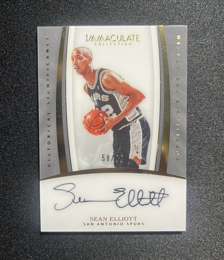 Panini 2016-17 Immaculate Historic Significance Sean Elliott Auto 58/99