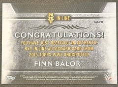 2015 Topps WWE Undisputed Finn Balor NXT In Line Demon On-Card Auto Black 11/50