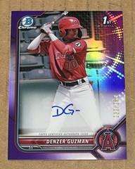 Denzer Guzman 2022 Bowman Chrome 1st AUTO PURPLE REFRACTOR #232/250 Angels