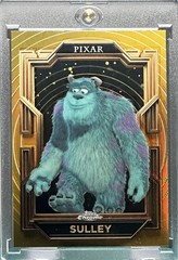 SULLEY RARE GOLD HOLO REFRACTOR CHROME DISNEY CARD MONSTERS INC PIXAR MINT